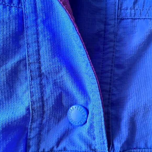 Vintage 90s Columbia Women’s Pullover Windbreaker Blue Athletic Jacket Size L - Picture 13 of 14